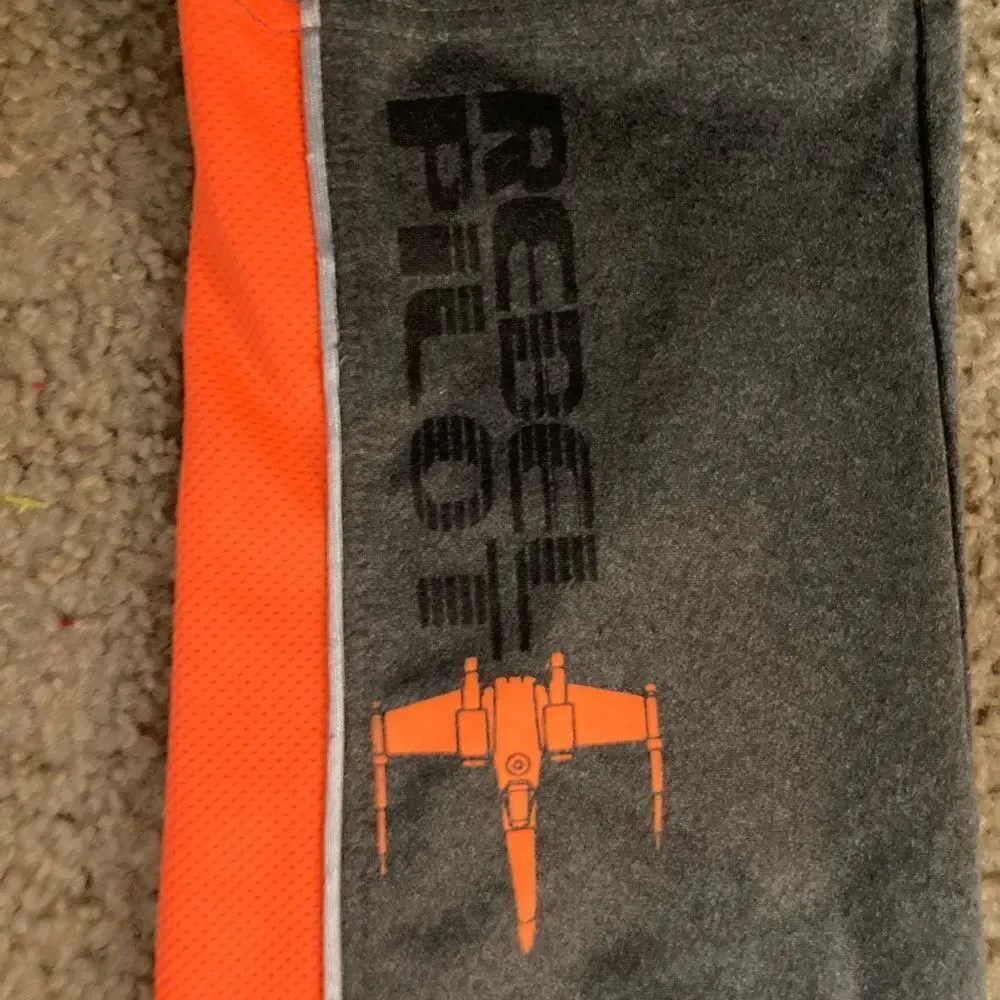 Boys Gray and Orange Disney Star Wars Sweatpants